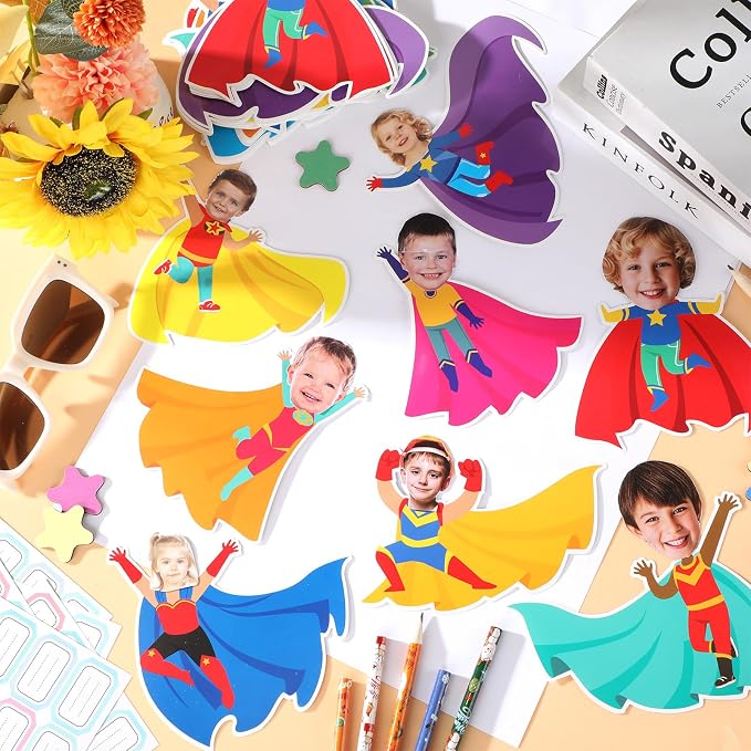 gisgfim 80Pcs Super Theme Hero Cutouts Back to School Decorations Bulletin