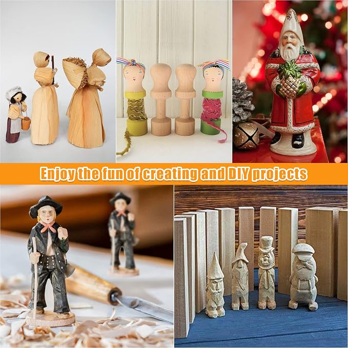 16PCS Basswood Carving Blocks 6 x 1.5 x 1.5 Inch Whittling Wood Blocks Wooden