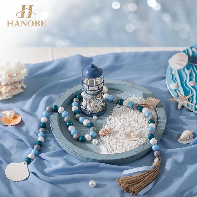 Hanobe Coastal Decorative Tray, Farmhouse Plate
