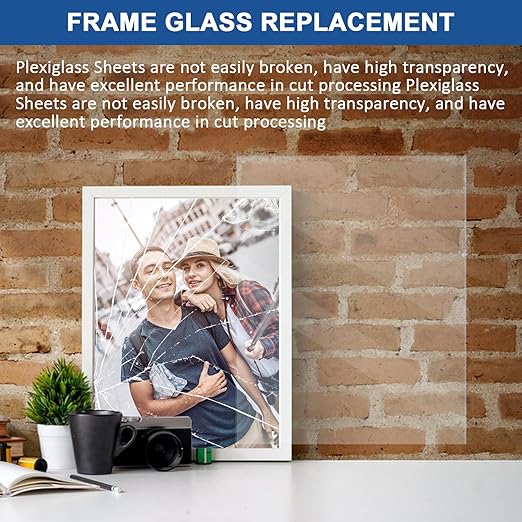 6 Pack Clear Plexiglass Sheets 8×10×0.04In Thin PET Plexi Glass Sheets