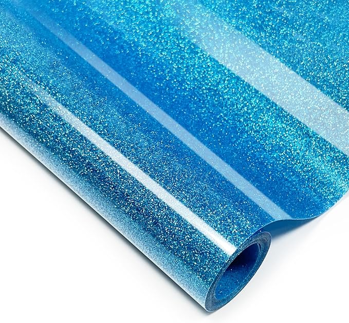 Glitter Iron On 12in X 5ft, HTV Heat Transfer Vinyl | Glitter HTV Easy to Cut &