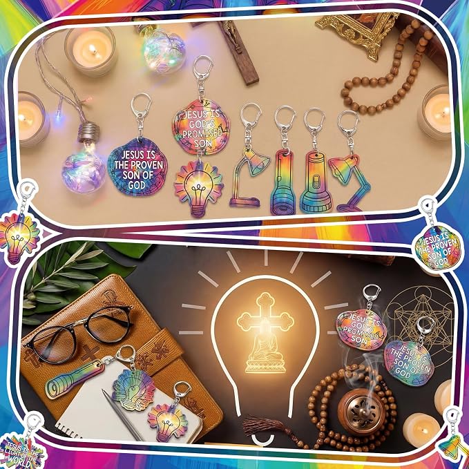 RattanView 24 Pcs VBS 2026 DIY Set Illumination Themed Craft Color Your Own