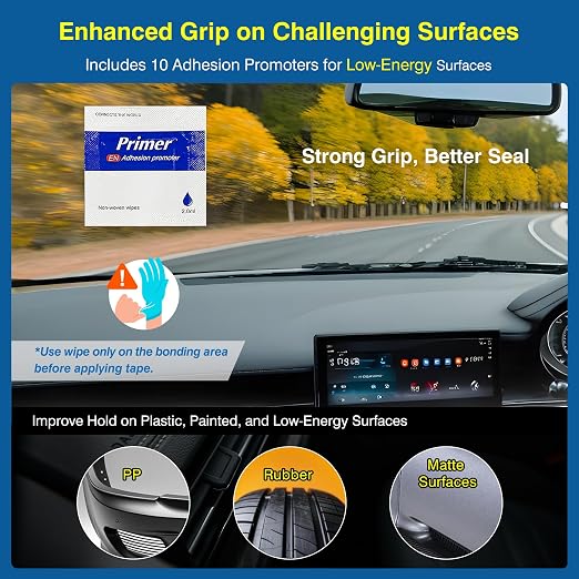 Tapsi Double Sided Tape Heavy Duty, Automotive-Grade Foam Mounting Tape 0.4in x