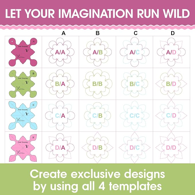 Petal Quilting Templates Set of 4