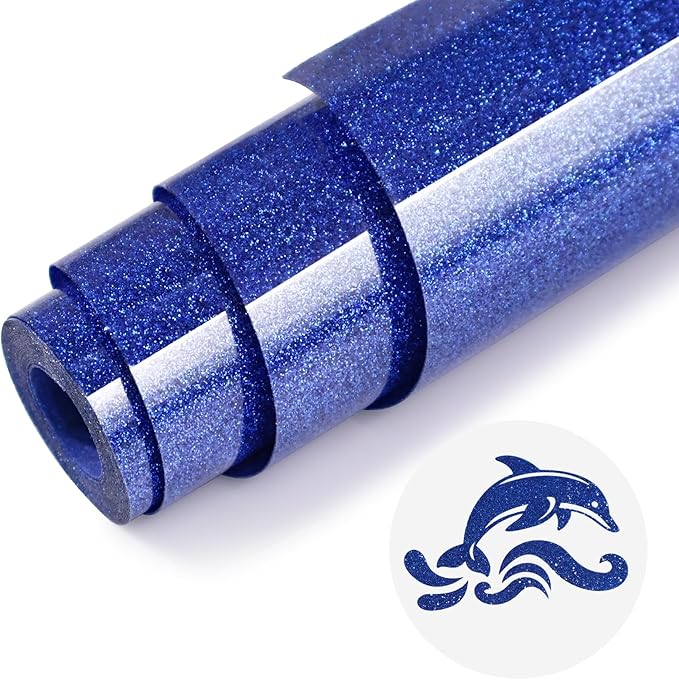 Blue Glitter HTV Heat Transfer Vinyl
