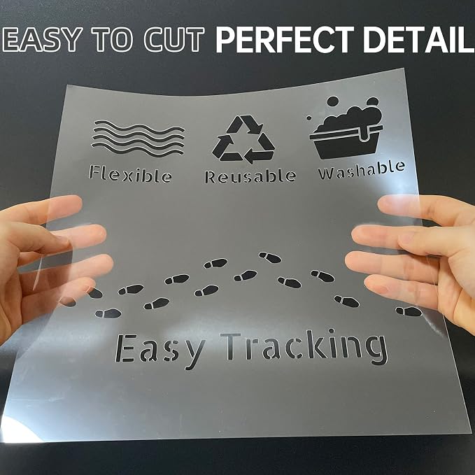 16PCS 6 Mil Blank Mylar Stencil Sheets, 12 X 12 Inch Clear Plastic Sheets