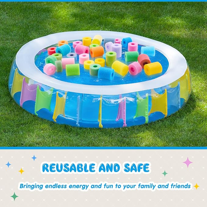 Frienda 50 Pcs Pool Noodles Bits Multicolor Craft Small Size Versatile Mixed