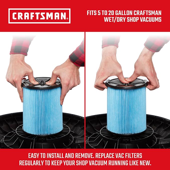 CRAFTSMAN CMXZVBE38776 Genuine 5-20 Gal. Fine Dust Wet Dry Vacuum Filter