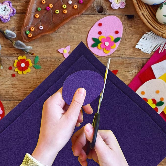 Jtnohx Color Felt, Soft Felt Sheets, 1.4mm Thick 8"x12" Handicraft Felt Fabrics