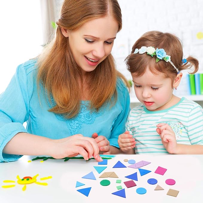 Sumind 1000 Pieces Foam Shape Stickers Self Adhesive Felt Shape