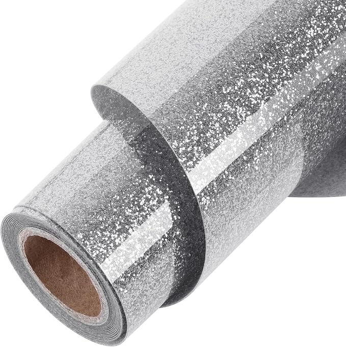 TORC Silver Glitter HTV Silver Heat Transfer Vinyl HTV Rolls