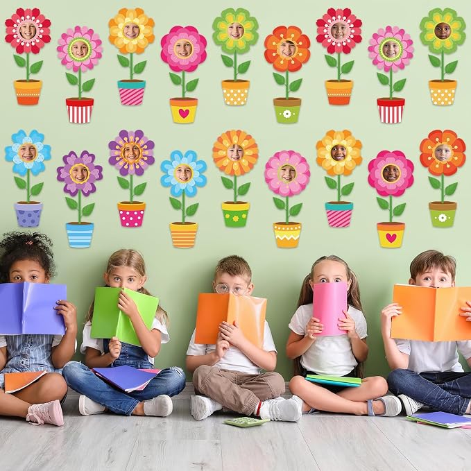 48 Set Flower Cutouts with Photo Space