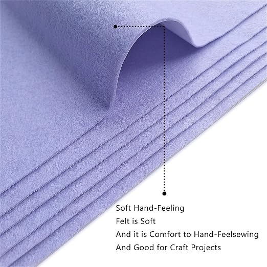 Jtnohx Self Adhesive Felt Sheets, 12 Pieces Felt Fabric
