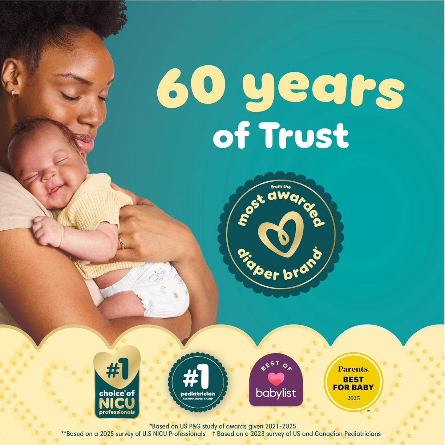 Pampers Swaddlers Diapers, Size 2 (10-22 lbs), 148 Count, Absorbent, Keeps Baby Dry and Comfortable, Skin Safe Disposable Baby Diaper (Packaging May Vary)