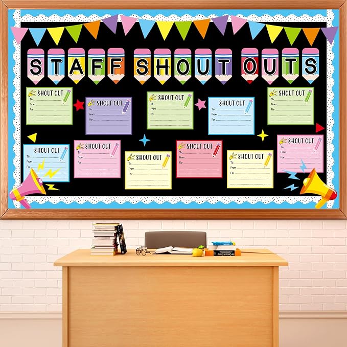 Pencil Theme Staff Shout Outs Bulletin Board Decorations Colorful Back to