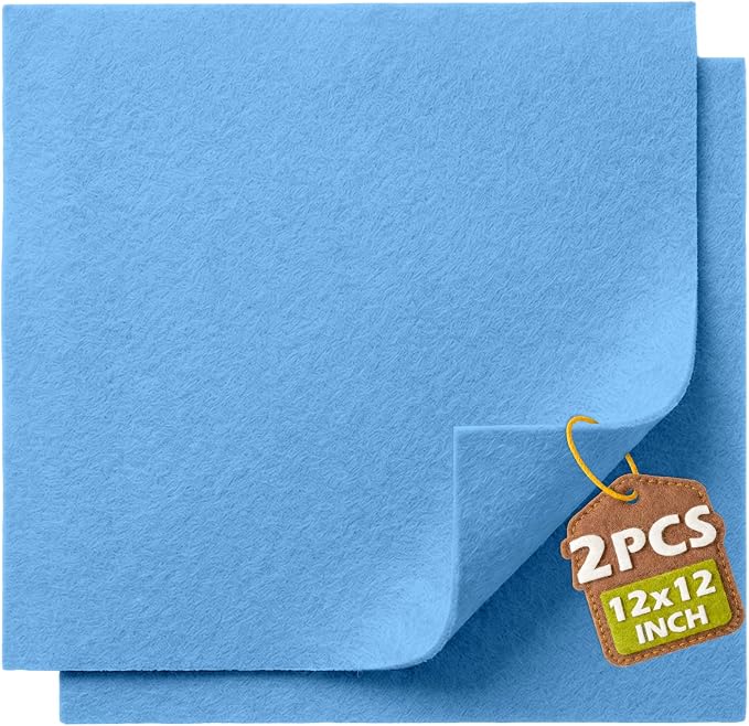 Sky Blue Soft Felt Sheets for Crafts, 1.6mm Thick, Handmade Crafts, DIY Projects