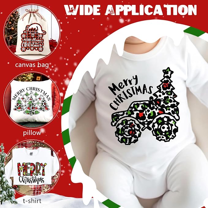 HTVSTD Christmas HTV Heat Transfer Vinyl 18 Sheets 12×10in Iron on Vinyl |