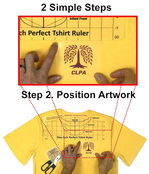 T-Shirt Ruler Guide, Neckline Heat Press Alignment Tool