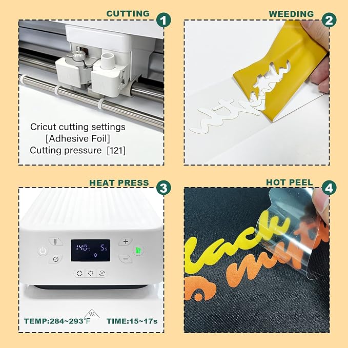 Skin-Coloured 3D Puff Heat Transfer Film, 8 Sheets Per Pack, Each Sheet