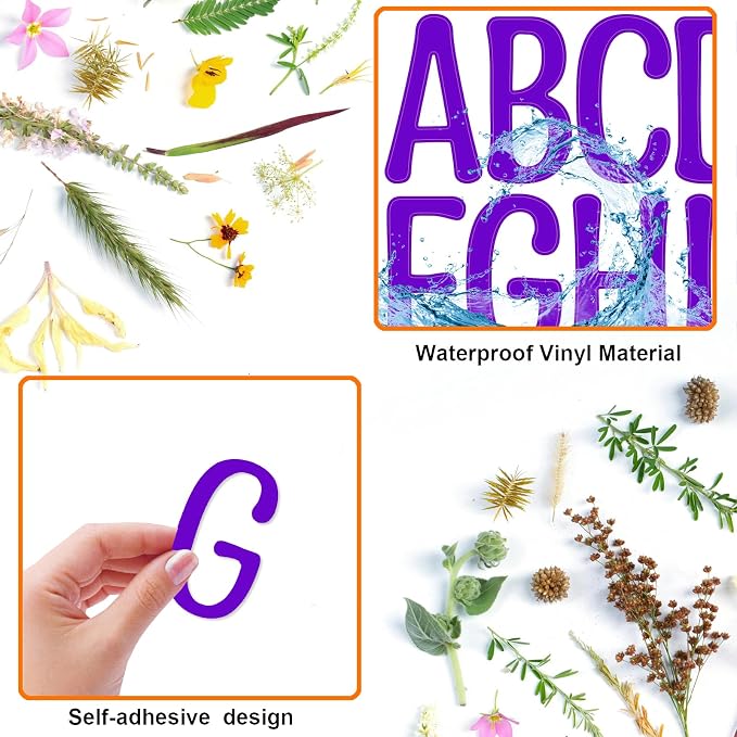 Bemeol 30 Sheets Large Letter Stickers 4 Inch Alphabet Letter Stickers Self