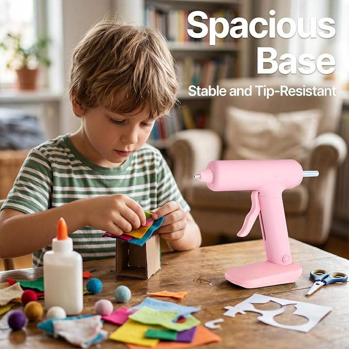 Cordless Hot Glue Gun, 30s Fast Preheating