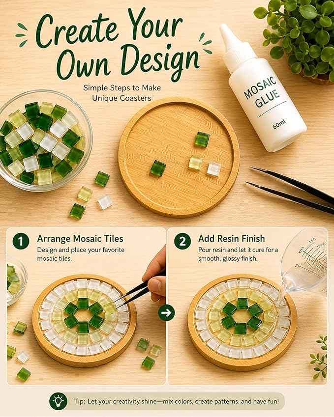 Bamboo Coasters for Crafts, DIY resin projects, classroom crafts, handmade