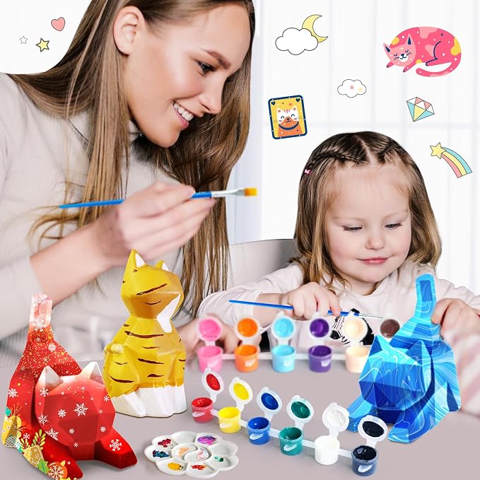 Goody King Paint Your Own Cat Lamp Art Kit, Arts & Crafts