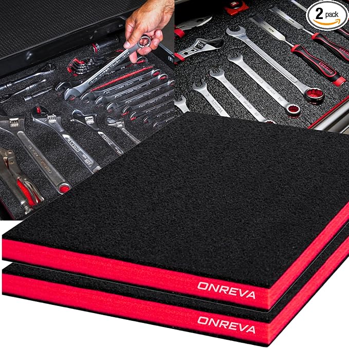 ONREVA Tool Box Foam 16x12x1 inch 2Pack, Foam Inserts