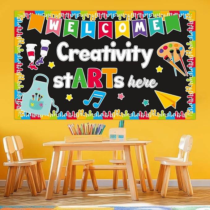 Art Paint Bulletin Board for Classroom Decorations Creativity Starts Here