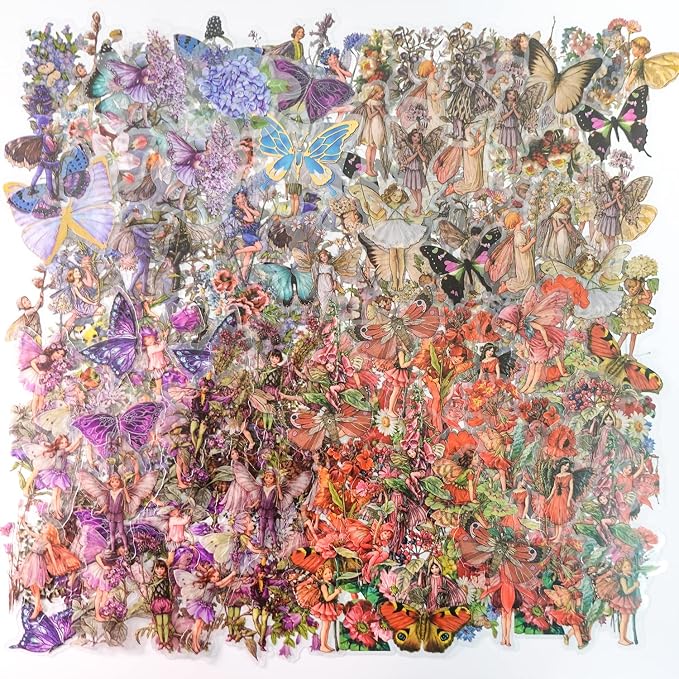 180Pcs Vintage Fairy Stickers Scrapbooking Floral Craft | High quality