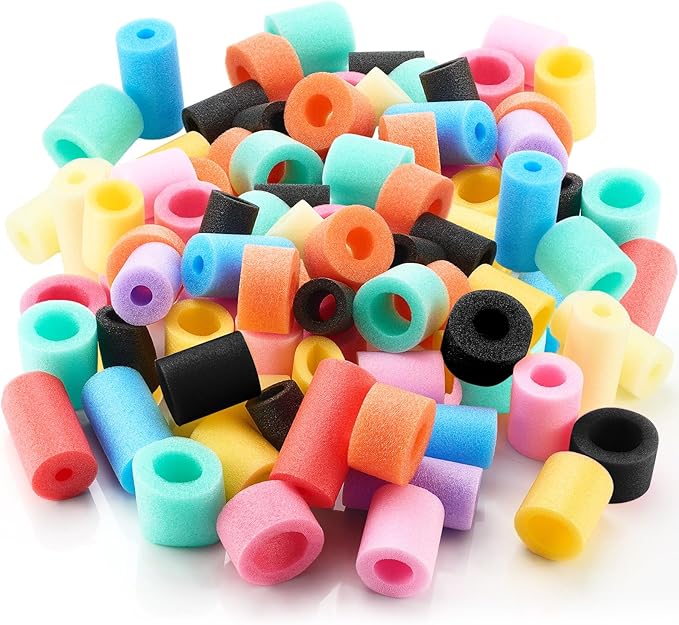 Frienda 50 Pcs Pool Noodles Bits Multicolor Craft Small Size Versatile Mixed