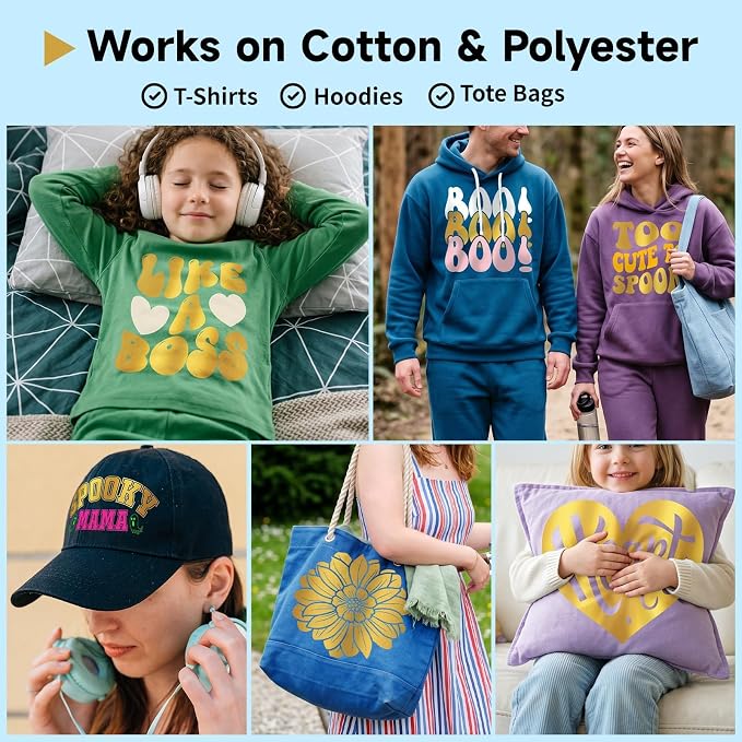 TECKWRAP Heat Transfer Vinyl for T-Shirts, 50+ Washes, REACH Certified & Dryer