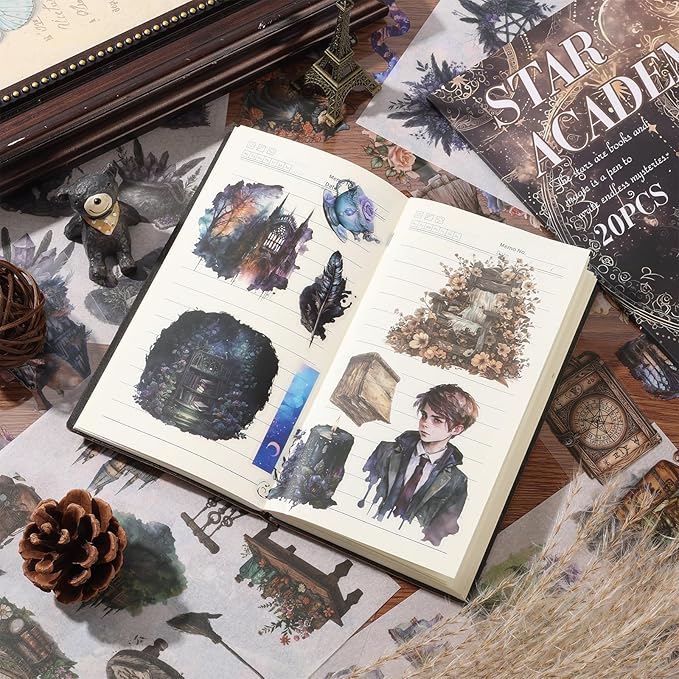 Fantasy Scrapbook Stickers 20 Sheets 240 Pre-Cut Magic Washi Stickers
