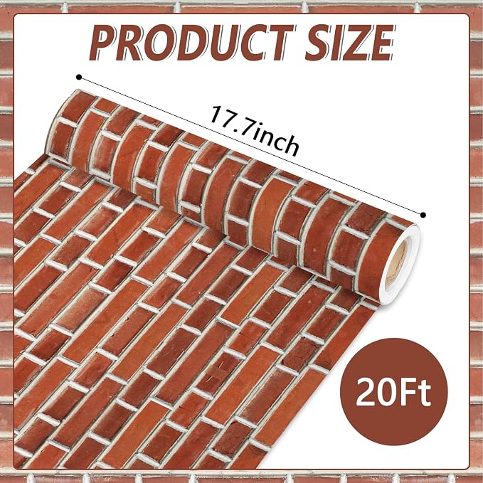 Qyeahkj Red Brick Bulletin Board Paper Roll Fireplace Bulletin Board Background