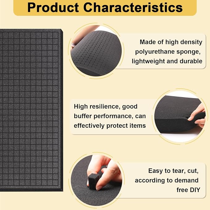 8 PCS Pick and Pluck Foam Inserts, Board Game Boxes, Storage Drawers