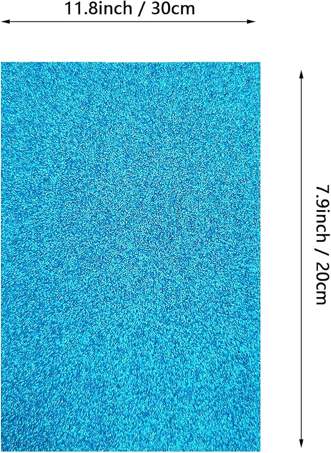 Jtnohx Glitter Felt Fabric, 8 x12 inches Felt Square Glitter