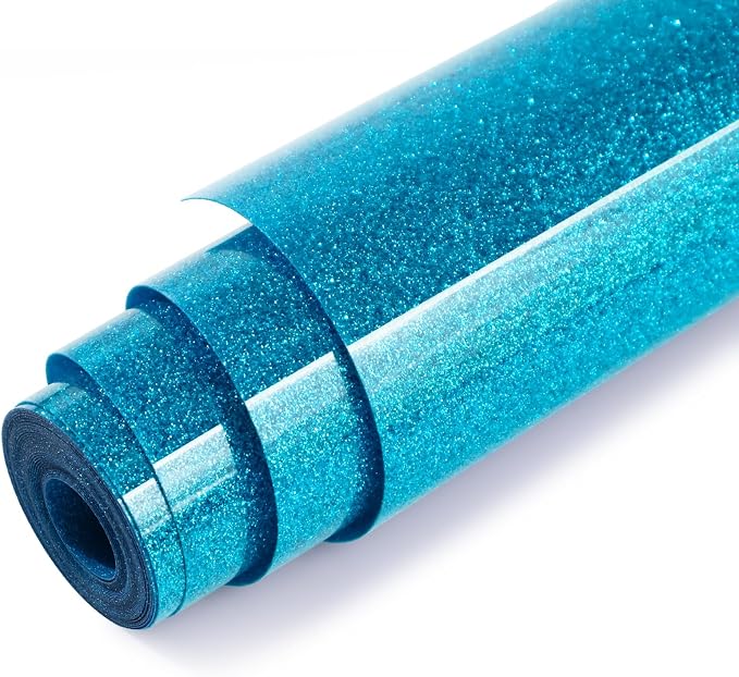 Sky Blue Glitter Heat Transfer Vinyl