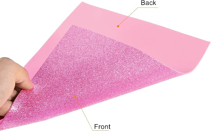 uxcell Pink Red Shiny EVA Foam Sheets 11 x 8 Inch 2mm Thick