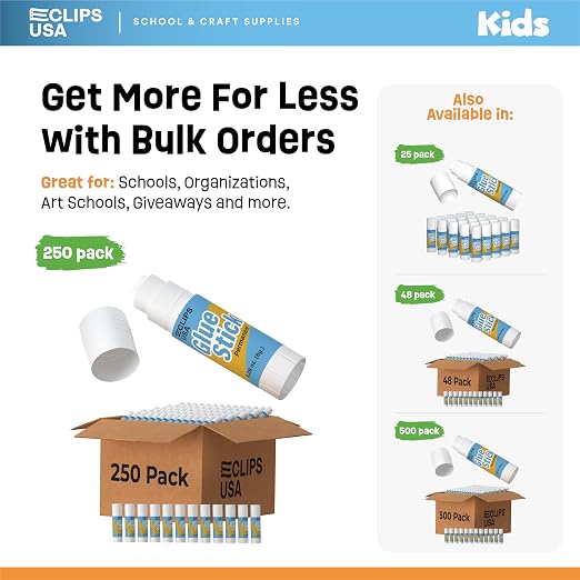 Glue Sticks Bulk, Washable Glue Sticks