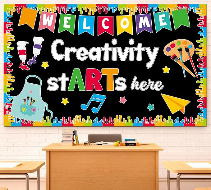 Art Paint Bulletin Board for Classroom Decorations Creativity Starts Here
