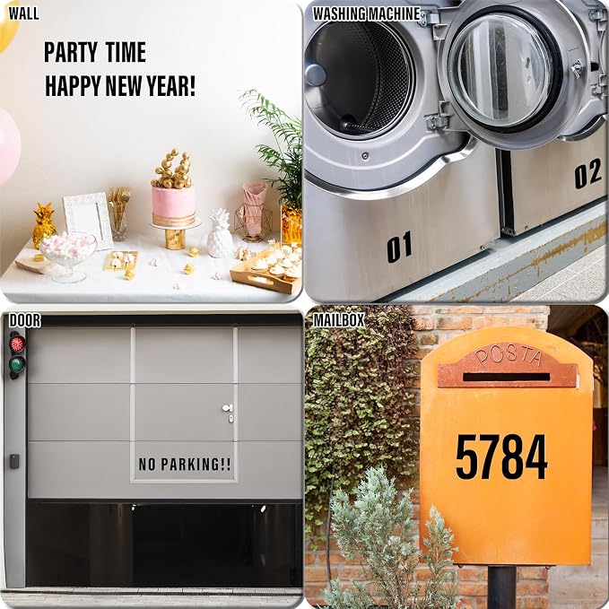 Letter Stickers, Mailbox Numbers, 4 Inch Waterproof Vinyl Alphabet | 4 Inch