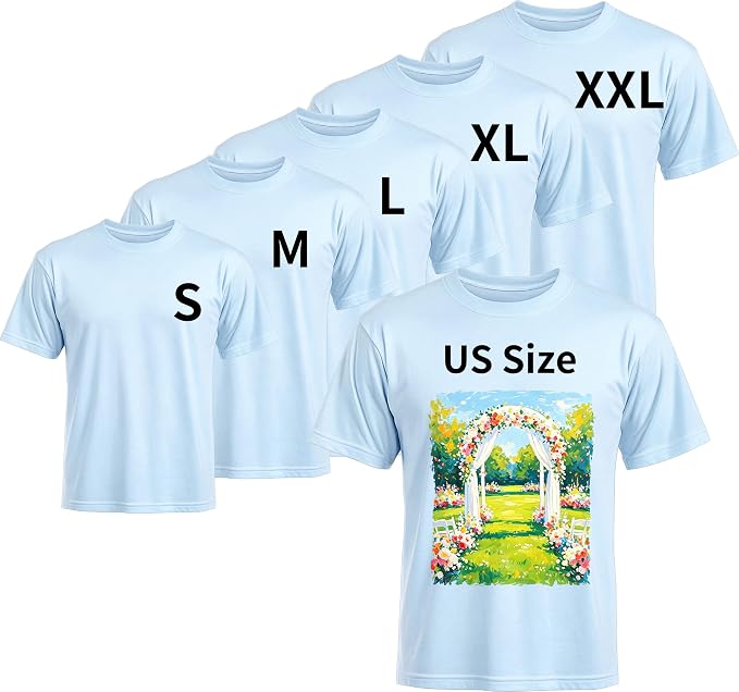 Joyclub 5 PCS Unisex Sublimation Blanks Bulk Polyester T Shirts