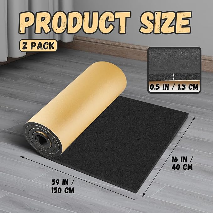 Pangda 2 Pieces 59 x 16 x 1/2 Inch Extra Large Marine Foam Roll Closed Cell