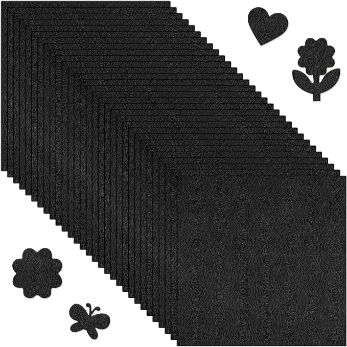 Morcheiong 50 Pcs Felt Fabric Soft Felt Fabric Sheet