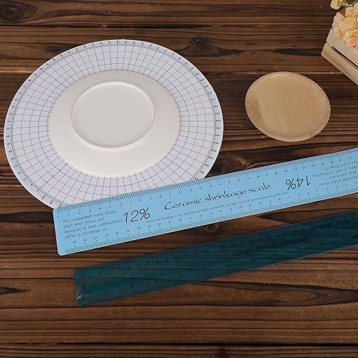 3pcs Ceramic Shrinkage Scale Ruler, Clay Sculpture Measuring Rulers Calipers