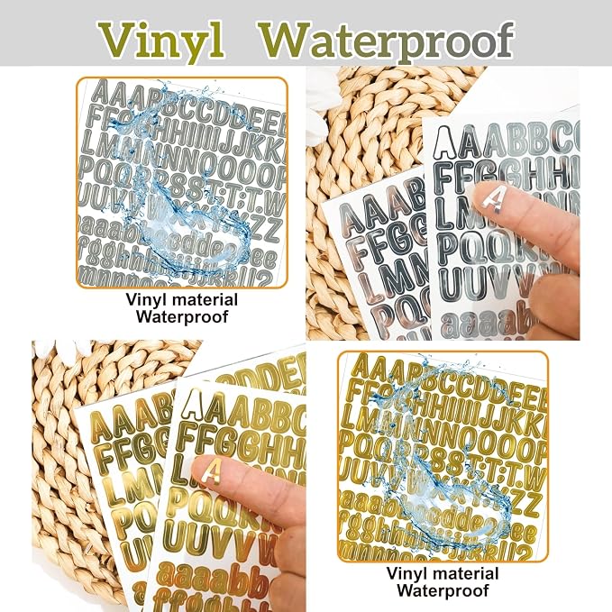 3040Pcs 20 Sheets Small Letter Number Stickers, 0.5inch Self-Adhesive Vinyl