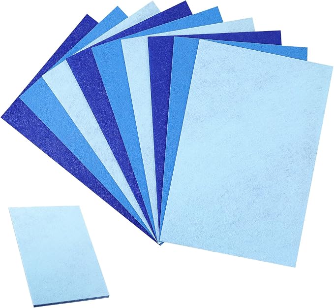 Felt Sheets for Crafts 9PCS 11.8 * 7.9in Wool Stiff Felt Sheets Soft Fabric