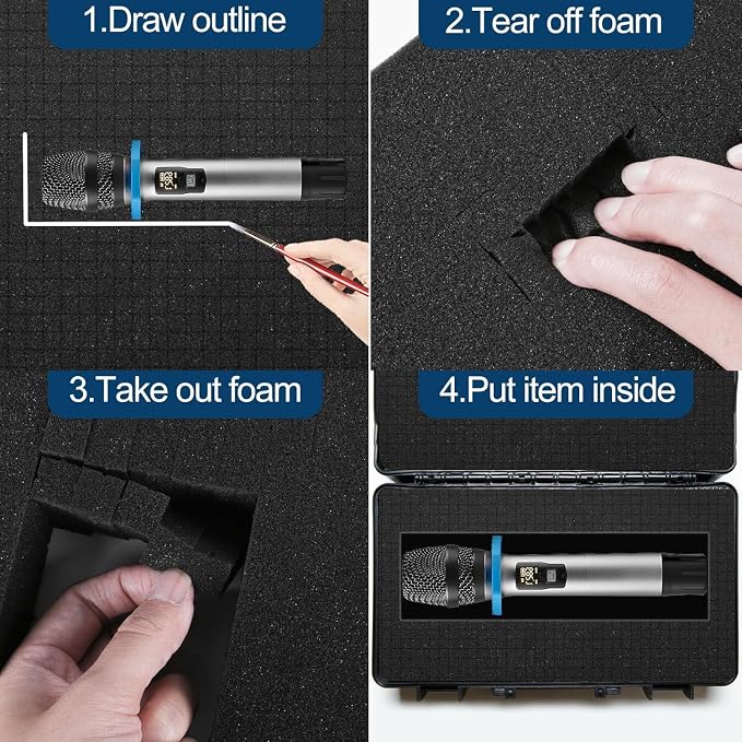 8 Pcs Pick and Pluck Foam Sheets 3 Size Polyurethane Pick Apart Foam Inserts