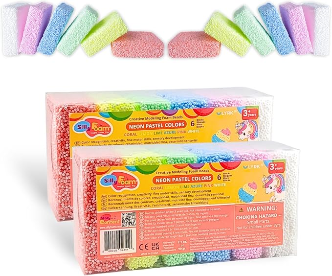 Silly Foam, Creative Modeling Foam Beads, Arts & Crafts, Sensory Play, Travel