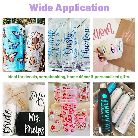 TECKWRAP Clear Transfer Tape for Vinyl -12INCH x 10 FT, Printable HTV, DIY